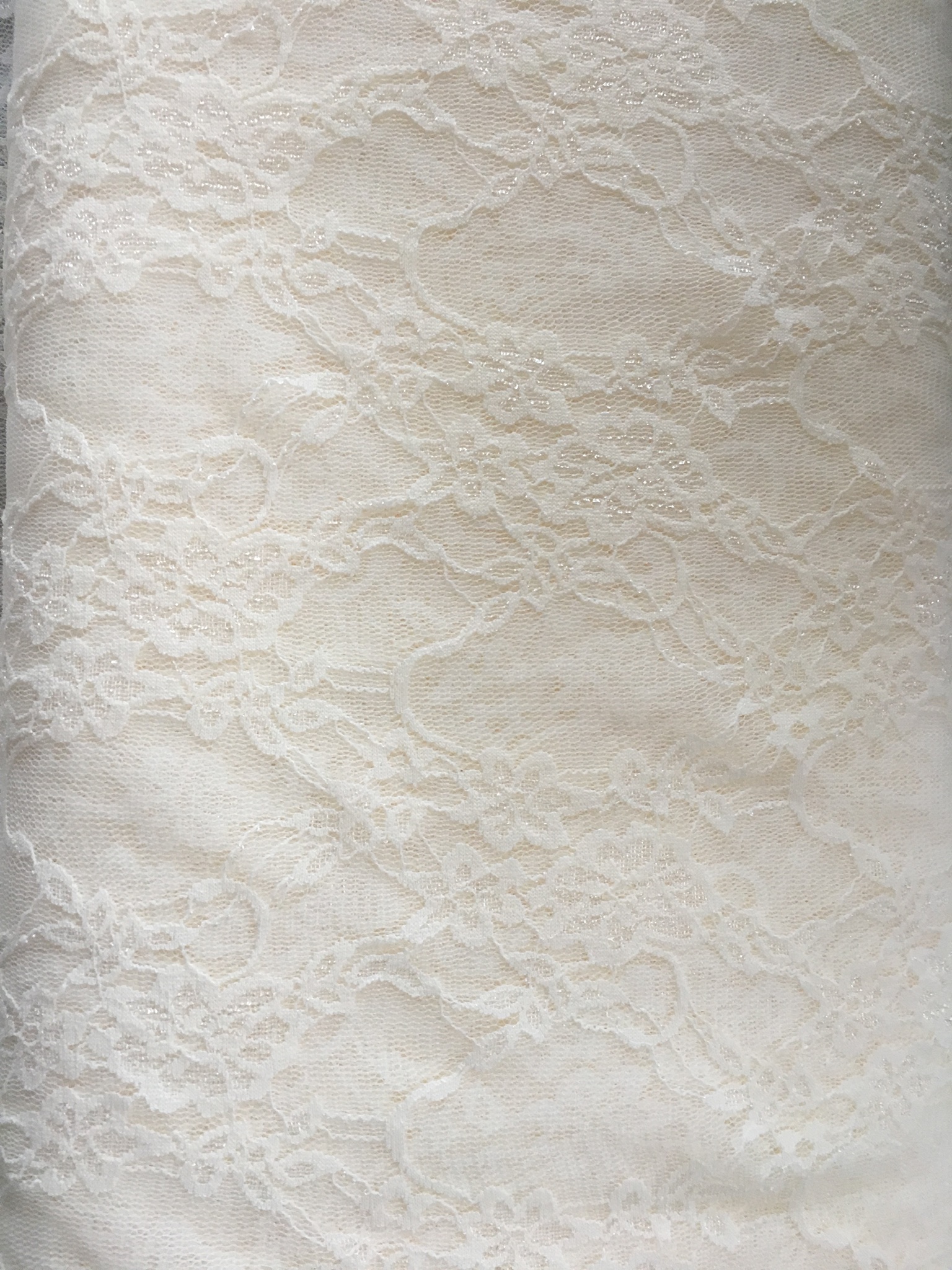 Stretch Lace-Ivory - Sew Pretty Fabric