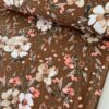 Double Brushed Knit-Floral On Terra Cotta - Image 2